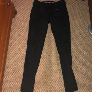 American Eagle black ripped jeans